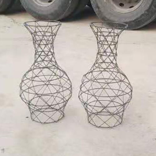 紫薇花瓶模具花瓶骨架制作紫薇花瓶編織植物造型樹